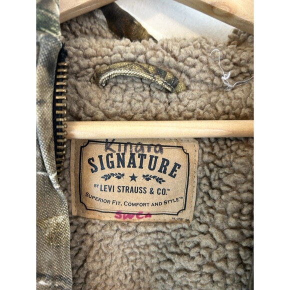 Levi Strauss & Co Realtree Camouflage Trucker Jacket Men's L Fleece Lined Canvas - Picture 3 of 5